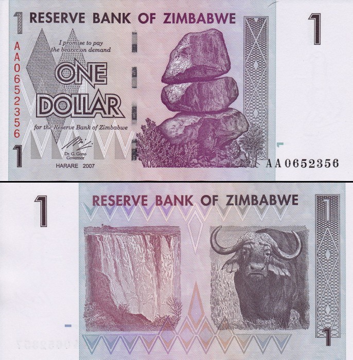 Zimbabwe 2007 - 1 dollar UNC